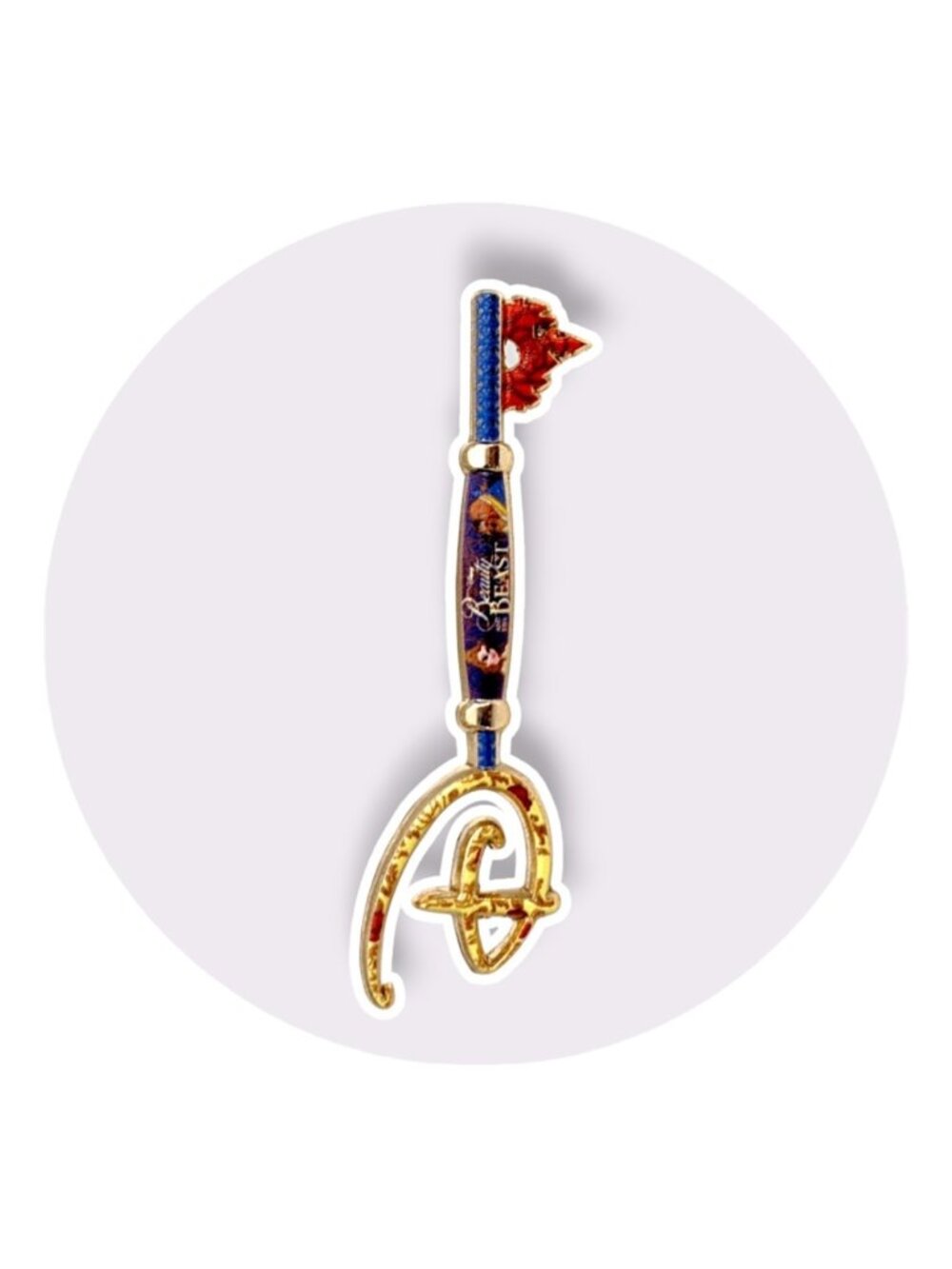 Beauty and the Beast Disney Pin: 30th Anniversary Store Key